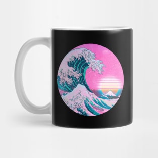 Vaporwave Aesthetic Great Wave Off Kanagawa Mug